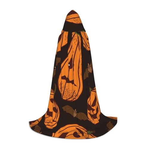 Zkzbdplk Langer Kapuzenumhang mit Halloween-Kürbis-Druck, für Teenager, Cosplay, Rollenparty, Festival, Halloween-Kostüme Zkzbdplk Langer Kapuzenumhang mit Halloween-Kürbis-Druck, für Teenager, Cosplay, Rollenparty, Festival, Halloween-Kostüme von ZKZBDPLK