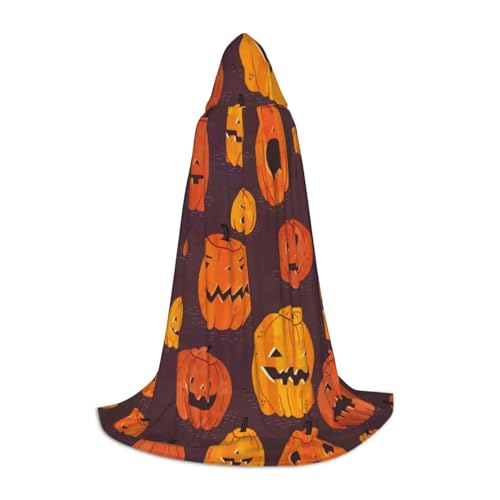 Zkzbdplk Langer Kapuzenumhang mit Halloween-Kürbis-Druck, für Teenager, Cosplay, Rollenparty, Festival, Halloween-Kostüme Zkzbdplk Langer Kapuzenumhang mit Halloween-Kürbis-Druck, für Teenager, Cosplay, Rollenparty, Festival, Halloween-Kostüme von ZKZBDPLK