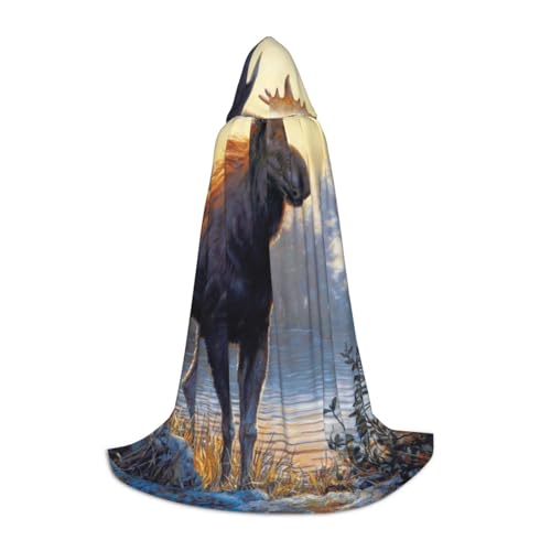 Zkzbdplk Langer Kapuzenumhang mit Herbst-Hirsch für Teenager, Cosplay, Rollenparty, Festival, Halloween-Kostüme Zkzbdplk Langer Kapuzenumhang mit Herbst-Hirsch für Teenager, Cosplay, Rollenparty, Festival, Halloween-Kostüme von ZKZBDPLK