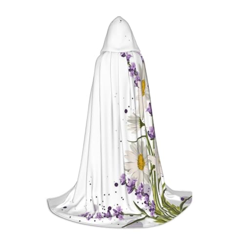 Zkzbdplk Langer Kapuzenumhang mit Lavendel und Gänseblümchen für Teenager, Cosplay, Rollenparty, Festival, Halloween-Kostüme Zkzbdplk Langer Kapuzenumhang mit Lavendel und Gänseblümchen für Teenager, Cosplay, Rollenparty, Festival, Halloween-Kostüme von ZKZBDPLK