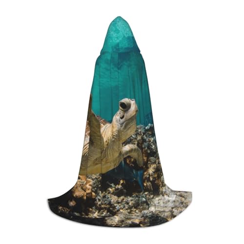 Zkzbdplk Langer Kapuzenumhang mit Meeresschildkröte, bedruckt, für Teenager, Cosplay, Rollenparty, Festival, Halloween-Kostüme Zkzbdplk Langer Kapuzenumhang mit Meeresschildkröte, bedruckt, für Teenager, Cosplay, Rollenparty, Festival, Halloween-Kostüme von ZKZBDPLK