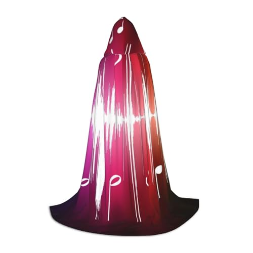 Zkzbdplk Langer Kapuzenumhang mit Musiknoten-Druck, für Teenager, Cosplay, Rolle, Party, Festival, Halloween-Kostüme Zkzbdplk Langer Kapuzenumhang mit Musiknoten-Druck, für Teenager, Cosplay, Rolle, Party, Festival, Halloween-Kostüme von ZKZBDPLK