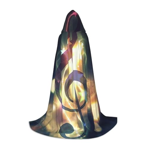 Zkzbdplk Langer Kapuzenumhang mit Musiknoten-Druck, für Teenager, Cosplay, Rolle, Party, Festival, Halloween-Kostüme Zkzbdplk Langer Kapuzenumhang mit Musiknoten-Druck, für Teenager, Cosplay, Rolle, Party, Festival, Halloween-Kostüme von ZKZBDPLK