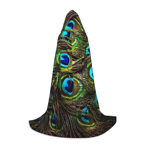 Zkzbdplk Langer Kapuzenumhang mit Pfauenfeder für Teenager, Cosplay, Rollenparty, Festival, Halloween-Kostüme Zkzbdplk Langer Kapuzenumhang mit Pfauenfeder für Teenager, Cosplay, Rollenparty, Festival, Halloween-Kostüme von ZKZBDPLK