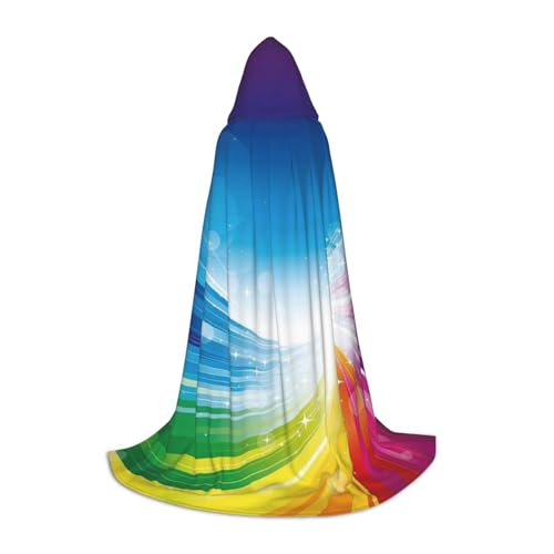 Zkzbdplk Langer Kapuzenumhang mit Regenbogen-Hintergrund, bedruckt, für Teenager, Cosplay, Rollenparty, Festival, Halloween-Kostüme Zkzbdplk Langer Kapuzenumhang mit Regenbogen-Hintergrund, bedruckt, für Teenager, Cosplay, Rollenparty, Festival, Halloween-Kostüme von ZKZBDPLK