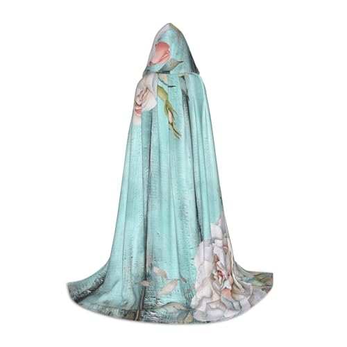 Zkzbdplk Langer Kapuzenumhang mit Scheunentür, Blumendruck, für Teenager, Cosplay, Rollenparty, Festival, Halloween-Kostüme Zkzbdplk Langer Kapuzenumhang mit Scheunentür, Blumendruck, für Teenager, Cosplay, Rollenparty, Festival, Halloween-Kostüme von ZKZBDPLK