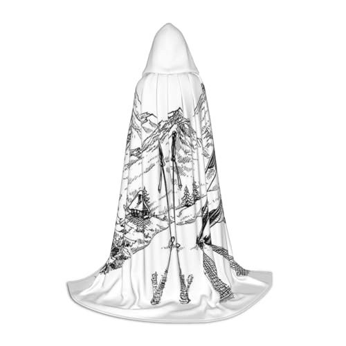 Zkzbdplk Langer Kapuzenumhang mit Ski-Thema für Teenager, Cosplay, Rollenparty, Festival, Halloween-Kostüme Zkzbdplk Langer Kapuzenumhang mit Ski-Thema für Teenager, Cosplay, Rollenparty, Festival, Halloween-Kostüme von ZKZBDPLK