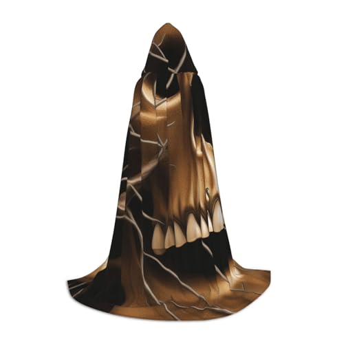 Zkzbdplk Langer Kapuzenumhang mit Totenkopf-Druck, für Teenager, Cosplay, Rollenparty, Festival, Halloween-Kostüme Zkzbdplk Langer Kapuzenumhang mit Totenkopf-Druck, für Teenager, Cosplay, Rollenparty, Festival, Halloween-Kostüme von ZKZBDPLK