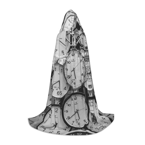 Zkzbdplk Langer Kapuzenumhang mit Uhrkunstdruck, für Teenager, Cosplay, Rollenparty, Festival, Halloween-Kostüme Zkzbdplk Langer Kapuzenumhang mit Uhrkunstdruck, für Teenager, Cosplay, Rollenparty, Festival, Halloween-Kostüme von ZKZBDPLK