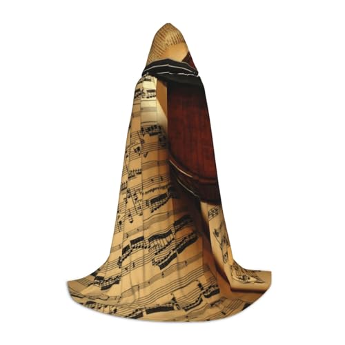 Zkzbdplk Langer Kapuzenumhang mit Violine und Buch für Teenager, Cosplay, Rollenparty, Festival, Halloween-Kostüme Zkzbdplk Langer Kapuzenumhang mit Violine und Buch für Teenager, Cosplay, Rollenparty, Festival, Halloween-Kostüme von ZKZBDPLK