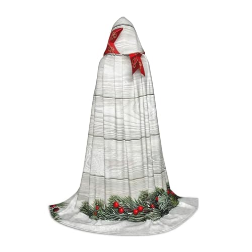 Zkzbdplk Langer Kapuzenumhang mit Weihnachtsbaum und Glocken für Teenager, Cosplay, Rollenparty, Festival, Halloween-Kostüme von ZKZBDPLK