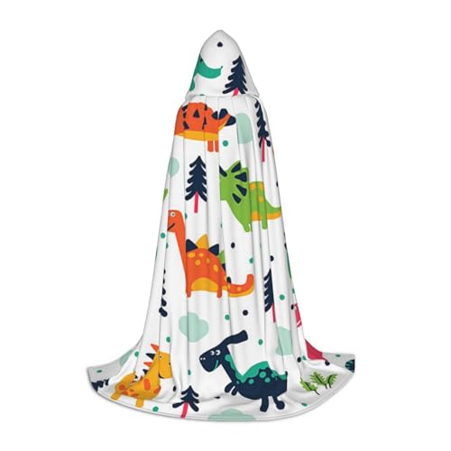 Zkzbdplk Langer Kapuzenumhang mit buntem Dinosaurier-Druck, für Teenager, Cosplay, Rollenparty, Festival, Halloween-Kostüme Zkzbdplk Langer Kapuzenumhang mit buntem Dinosaurier-Druck, für Teenager, Cosplay, Rollenparty, Festival, Halloween-Kostüme von ZKZBDPLK