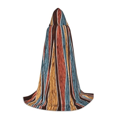 Zkzbdplk Langer Kapuzenumhang mit bunten Streifen für Teenager, Cosplay, Rollenparty, Festival, Halloween-Kostüme Zkzbdplk Langer Kapuzenumhang mit bunten Streifen für Teenager, Cosplay, Rollenparty, Festival, Halloween-Kostüme von ZKZBDPLK