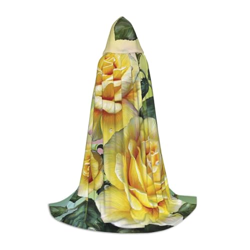 Zkzbdplk Langer Kapuzenumhang mit gelber Rose für Teenager, Cosplay, Rollenparty, Festival, Halloween-Kostüme Zkzbdplk Langer Kapuzenumhang mit gelber Rose für Teenager, Cosplay, Rollenparty, Festival, Halloween-Kostüme von ZKZBDPLK