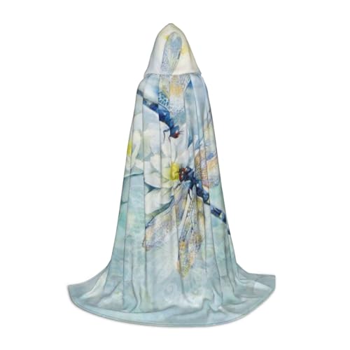 Zkzbdplk Libelle Lotus bedruckter langer Kapuzenumhang für Teenager Cosplay Rolle Party Festival Halloween Kostüme Zkzbdplk Libelle Lotus bedruckter langer Kapuzenumhang für Teenager Cosplay Rolle Party Festival Halloween Kostüme von ZKZBDPLK