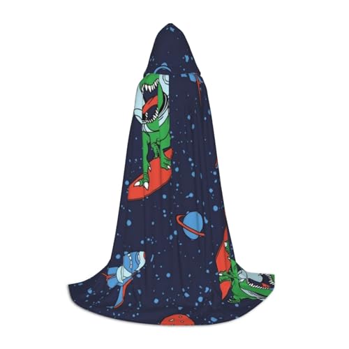 Zkzbdplk Lustiger Astronauten-Dinosaurier-Raketen-bedruckter langer Kapuzenumhang für Teenager, Cosplay, Rollenparty, Festival, Halloween-Kostüme Zkzbdplk Lustiger Astronauten-Dinosaurier-Raketen-bedruckter langer Kapuzenumhang für Teenager, Cosplay, Rollenparty, Festival, Halloween-Kostüme von ZKZBDPLK