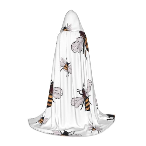 Zkzbdplk Lustiger Bienen-bedruckter langer Kapuzenumhang für Teenager, Cosplay, Rollenparty, Festival, Halloween-Kostüme Zkzbdplk Lustiger Bienen-bedruckter langer Kapuzenumhang für Teenager, Cosplay, Rollenparty, Festival, Halloween-Kostüme von ZKZBDPLK