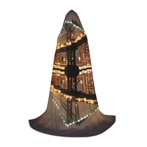 Zkzbdplk New York Manhattan Bridge Night bedruckter langer Kapuzenumhang für Teenager, Cosplay, Rollenparty, Festival, Halloween-Kostüme Zkzbdplk New York Manhattan Bridge Night bedruckter langer Kapuzenumhang für Teenager, Cosplay, Rollenparty, Festival, Halloween-Kostüme von ZKZBDPLK