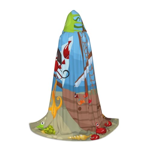 Zkzbdplk Ocean Unterwasserfisch bedruckter langer Kapuzenumhang für Teenager, Cosplay, Rollenparty, Festival, Halloween-Kostüme Zkzbdplk Ocean Unterwasserfisch bedruckter langer Kapuzenumhang für Teenager, Cosplay, Rollenparty, Festival, Halloween-Kostüme von ZKZBDPLK