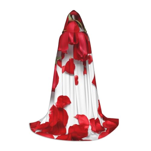 Zkzbdplk Rote Rosenblätter bedruckter langer Kapuzenumhang für Teenager, Cosplay, Rollenparty, Festival, Halloween-Kostüme Zkzbdplk Rote Rosenblätter bedruckter langer Kapuzenumhang für Teenager, Cosplay, Rollenparty, Festival, Halloween-Kostüme von ZKZBDPLK