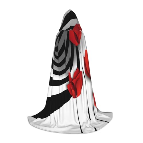 Zkzbdplk Roter Blumendruck, langer Kapuzenumhang für Teenager, Cosplay, Rollenparty, Festival, Halloween-Kostüme Zkzbdplk Roter Blumendruck, langer Kapuzenumhang für Teenager, Cosplay, Rollenparty, Festival, Halloween-Kostüme von ZKZBDPLK