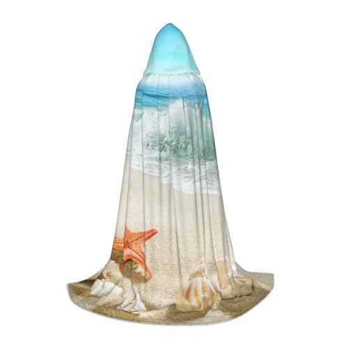 Zkzbdplk Sandbeach Muschel-Seestern bedruckter langer Kapuzenumhang für Teenager, Cosplay, Rollenparty, Festival, Halloween-Kostüme Zkzbdplk Sandbeach Muschel-Seestern bedruckter langer Kapuzenumhang für Teenager, Cosplay, Rollenparty, Festival, Halloween-Kostüme von ZKZBDPLK