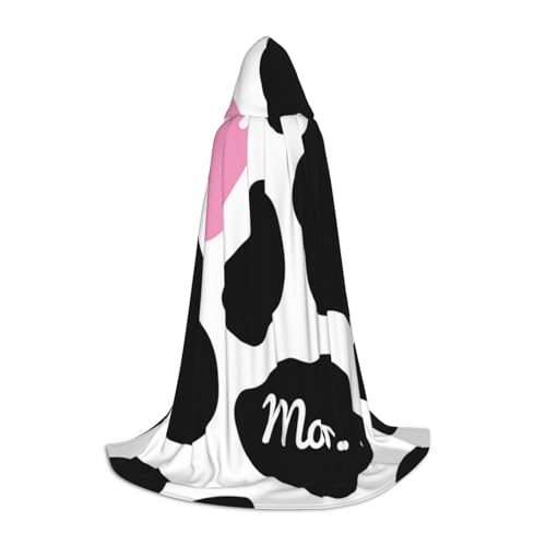 Zkzbdplk Schwarz-weißer Milchkuh-Druck, langer Kapuzenumhang für Teenager, Cosplay, Rollenparty, Festival, Halloween-Kostüme Zkzbdplk Schwarz-weißer Milchkuh-Druck, langer Kapuzenumhang für Teenager, Cosplay, Rollenparty, Festival, Halloween-Kostüme von ZKZBDPLK