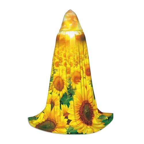 Zkzbdplk Sonnenblumenfeld, Sonnenuntergang, bedruckt, langer Kapuzenumhang für Teenager, Cosplay, Rollenparty, Festival, Halloween-Kostüme Zkzbdplk Sonnenblumenfeld, Sonnenuntergang, bedruckt, langer Kapuzenumhang für Teenager, Cosplay, Rollenparty, Festival, Halloween-Kostüme von ZKZBDPLK