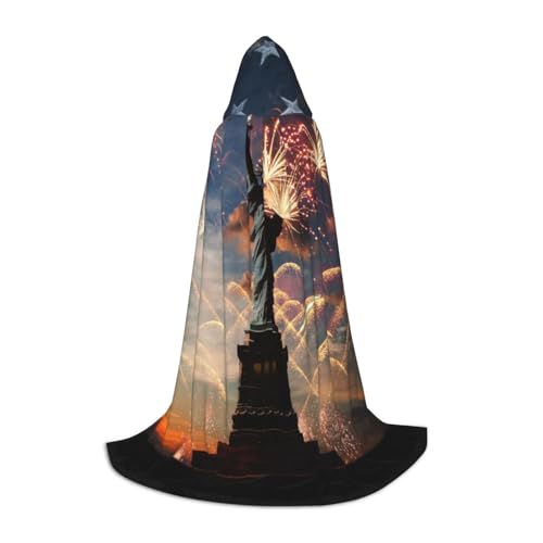 Zkzbdplk Umhang mit Freiheitsstatue, Flagge, bedruckt, langer Kapuzenumhang für Teenager, Cosplay, Rolle, Party, Festival, Halloween-Kostüme Zkzbdplk Umhang mit Freiheitsstatue, Flagge, bedruckt, langer Kapuzenumhang für Teenager, Cosplay, Rolle, Party, Festival, Halloween-Kostüme von ZKZBDPLK