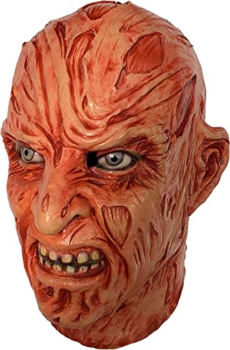 ZLCOS Halloween Freddy Maske Latex Ulme Street Horror Movie Krueger Cosplay Zubehör Thema Party Kostüm (rot), Einheitsgröße von ZLCOS
