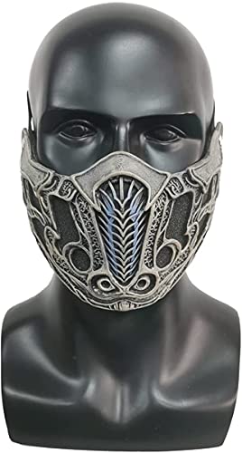 ZLCOS Sub Zero Latexmaske Mortal Kombat Kopfbedeckung 2021 Film Cosplay Kostüm Requisiten (Maske) von ZLCOS