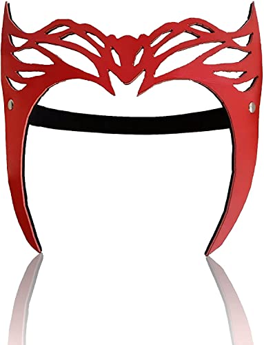 ZLCOS Women's Wanda Maximoff Resin, Latex, Leather, Rubber Mask Scarlet Witch Cosplay Headpiece Costume Props for Halloween Party Accessory (rubber) von ZLCOS