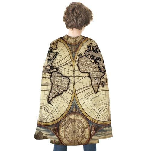 ZLFDSKGY Antiker Weltglobus, bedruckt, Halloween, doppelseitig, Cosplay-Kostüme, Umhang für Urlaub, Party, Abendparty, Damen und Herren ZLFDSKGY Antiker Weltglobus, bedruckt, Halloween, doppelseitig, Cosplay-Kostüme, Umhang für Urlaub, Party, Abendparty, Damen und Herren von ZLFDSKGY
