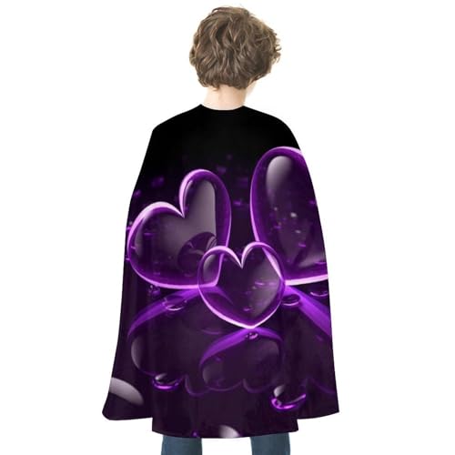 ZLFDSKGY Violette Herzen bedruckte Halloween-Umhänge, doppelseitig, Cosplay-Kostüme, Umhang für Urlaub, Party, Abendparty, Damen und Herren ZLFDSKGY Violette Herzen bedruckte Halloween-Umhänge, doppelseitig, Cosplay-Kostüme, Umhang für Urlaub, Party, Abendparty, Damen und Herren von ZLFDSKGY