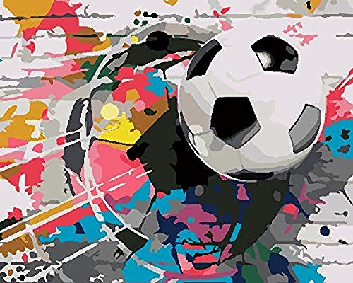 ZLLHAPPY Malen Nach Zahlen Für Erwachsene Und Kinder Farbe Gebrochen Netz Fußball Anfänger Und Kinder Mit Einem Kompletten Set Von Farben Und Pinseln, Acrylfarbe 40,6 X 50,8 cm ZLLHAPPY Malen Nach Zahlen Für Erwachsene Und Kinder Farbe Gebrochen Netz Fußball Anfänger Und Kinder Mit Einem Kompletten Set Von Farben Und Pinseln, Acrylfarbe 40,6 X 50,8 cm von ZLLHAPPY