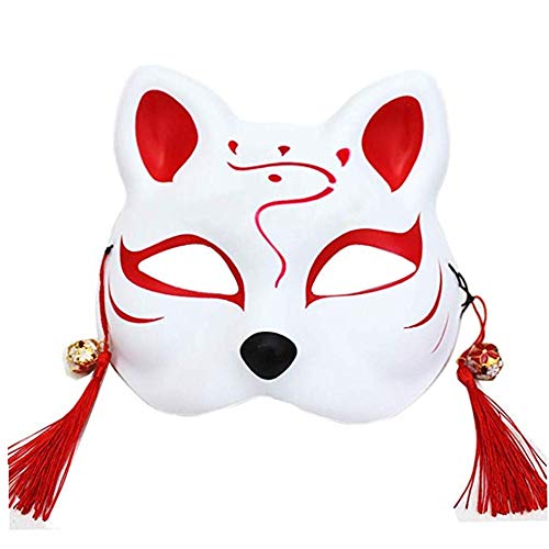ZLLJH Fox Halbmaske Japanischer Stil Anime Maske Cosplay Zubehör Maske für Party Maskeraden Festival Kostüm Halloween ZLLJH Fox Halbmaske Japanischer Stil Anime Maske Cosplay Zubehör Maske für Party Maskeraden Festival Kostüm Halloween von ZLLJH