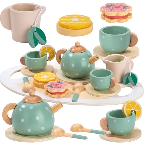 Kinderküche Zubehör Holz Teeparty Rollenspiele Spielküche Zubehör Ab 3 Jahren Geschenk für Kinder Mädchen Jungen (Dunkelblau) Kinderküche Zubehör Holz Teeparty Rollenspiele Spielküche Zubehör Ab 3 Jahren Geschenk für Kinder Mädchen Jungen (Dunkelblau) von ZLLkeji