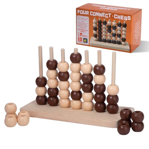 Vier Gewinnt Spiel Holz Kantengeglättetes Lernspielzeug Strategie-Spiel für Kinder Brettspiele Ab 3 Jahre Familie Brettspiele Spielzeug Geschenke Vier Gewinnt Spiel Holz Kantengeglättetes Lernspielzeug Strategie-Spiel für Kinder Brettspiele Ab 3 Jahre Familie Brettspiele Spielzeug Geschenke von ZLLkeji