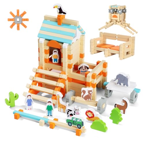 ZLLkeji Bausteine Holz Bunt Bauklötze Spielzeug 122 Stück Holzbausteine Baukasten Kinderspielzeug für Geschenk Ab 3 4 5 6 7 8 9 10 Jahre Junge Mädchen Bauklötze Kinderspielz ZLLkeji Bausteine Holz Bunt Bauklötze Spielzeug 122 Stück Holzbausteine Baukasten Kinderspielzeug für Geschenk Ab 3 4 5 6 7 8 9 10 Jahre Junge Mädchen Bauklötze Kinderspielz von ZLLkeji