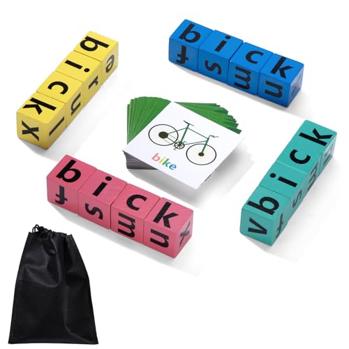 Rechtschreibspiel mit 4-Spieler-Wettkampf Lernspielzeug für Kinder 3-10 Jahre Montessori-Pädagogik Spielzeug Geschenk von ZLLkeji
