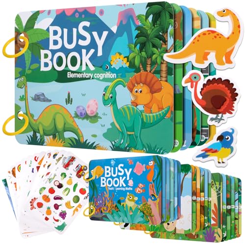ZLLkeji Busy Board Montessori Spielzeug Quiet Book Ab 3 Pädagogisches Lernspielzeug Busy Book mit Lebenskompetenzen Lernen, Farben Sortieren und Mathematik Lernen von ZLLkeji