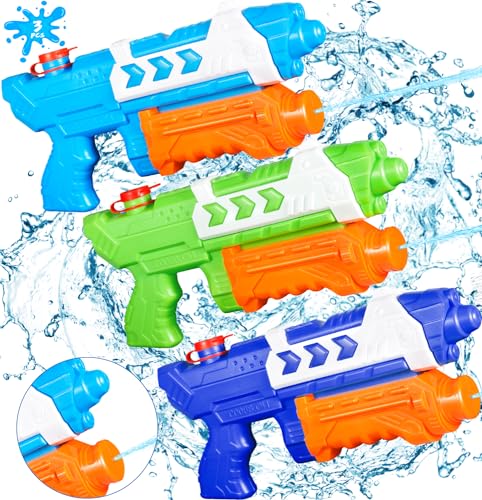 ZLPBAO 3 Pack Wasserpistole für Kinder, Wasserspritzpistolen mit großer Reichweite 9m für Kinder Mädchen Jungen, Fassungsvermögen 1500ml Wasserspaß Strand Spielzeug im Freien ZLPBAO 3 Pack Wasserpistole für Kinder, Wasserspritzpistolen mit großer Reichweite 9m für Kinder Mädchen Jungen, Fassungsvermögen 1500ml Wasserspaß Strand Spielzeug im Freien von ZLPBAO