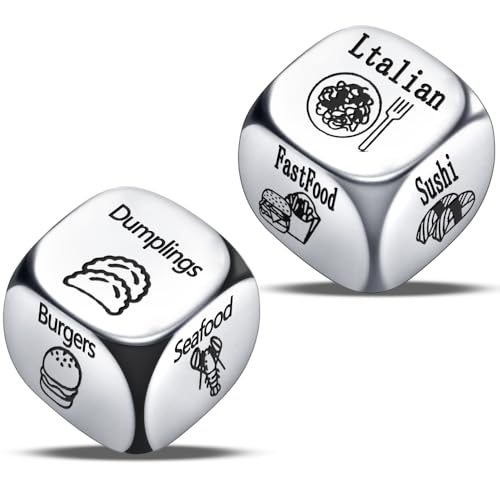 ZLSPTK Essensentscheidungswürfel für Paare, Date, Nacht, Essenswürfel, Spiel, Strumpffüller für Damen, Herren, Erwachsene, weißer Elefant, Geschenk, Jahrestag, Stahl, für Freundin, Freund, Ehefrau, ZLSPTK Essensentscheidungswürfel für Paare, Date, Nacht, Essenswürfel, Spiel, Strumpffüller für Damen, Herren, Erwachsene, weißer Elefant, Geschenk, Jahrestag, Stahl, für Freundin, Freund, Ehefrau, von ZLSPTK