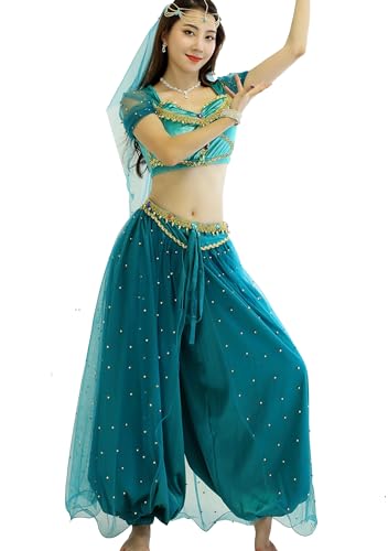 ZLTdream Cosplay-Kostüm, Bauchtanz-Kostüm, Bauchtanz, Oberteil, Schaden, Hose, Kopfstück und Schleier für Halloween-Outfit, Kleid für große Mädchen und Frauen, Größe L ZLTdream Cosplay-Kostüm, Bauchtanz-Kostüm, Bauchtanz, Oberteil, Schaden, Hose, Kopfstück und Schleier für Halloween-Outfit, Kleid für große Mädchen und Frauen, Größe L von ZLTdream