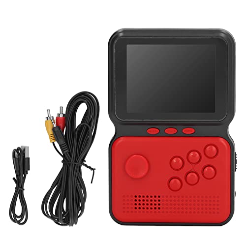 ZLXHDL Klassische Video-Retro-Spielekonsole, M3 Handheld Relief Stress Leichte Wiederaufladbare Handheld-Videospiele Mit 4G-Speicherkarte Und AV-Kabel, Unterstützt Externe Bildschirmausgabe(Rot) von ZLXHDL