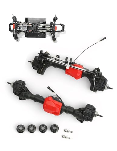 ZLXHDL Portalachsen Set für Traxxas 1/10 RC Crawler (TRX-4) – 220mm Stahlachse mit 34T/11T Kegelrad & 9T/23T Portalgetriebe | Inkl. 12mm Hex Adapter von ZLXHDL
