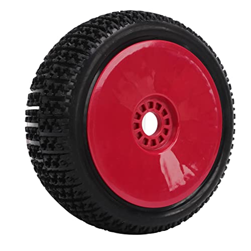 ZLXHDL Ferngesteuerte LKW-Reifen, 4 Stück 1/8 RC LKW-Reifen Gummiradreifen Zubehör Ersatz Für HPI RC Geländewagen(Rot) von ZLXHDL