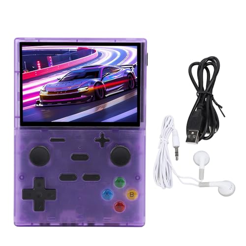 ZLXHDL Handheld Retro Gaming Console Linux -System, HD -Anzeige, Open Source -Emulator, TV -Ausgang, 8 GB Speicher, erweiterbarer Speicher (Transparent Purple) von ZLXHDL
