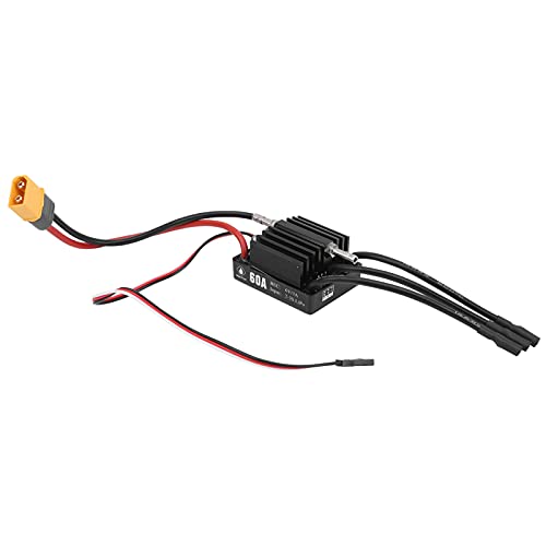 ZLXHDL RC-Boot-Brushless-Regler, 60a-Aluminiumlegierung, Bürstenloser Wasserdichter ESC 2-3S RTR-Version, Upgrade-Zubehör Für RC-Bootsmodelle von ZLXHDL