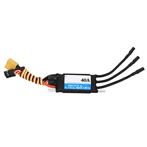 ZLXHDL RC Boot ESC, 40a Bilateraler Wasserdichter ESC Modell Ersatz ESC RC Schiff Fernbedienung Bootszubehör Schwarz von ZLXHDL